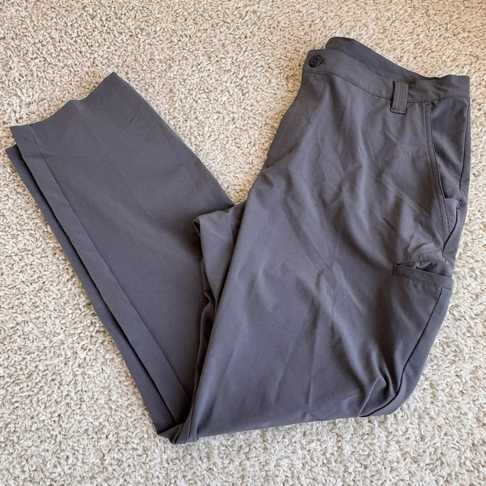 Columbia PFG Men's Gray Fishing Pants 38x32 Omni-Shade Omni-Wick Performance